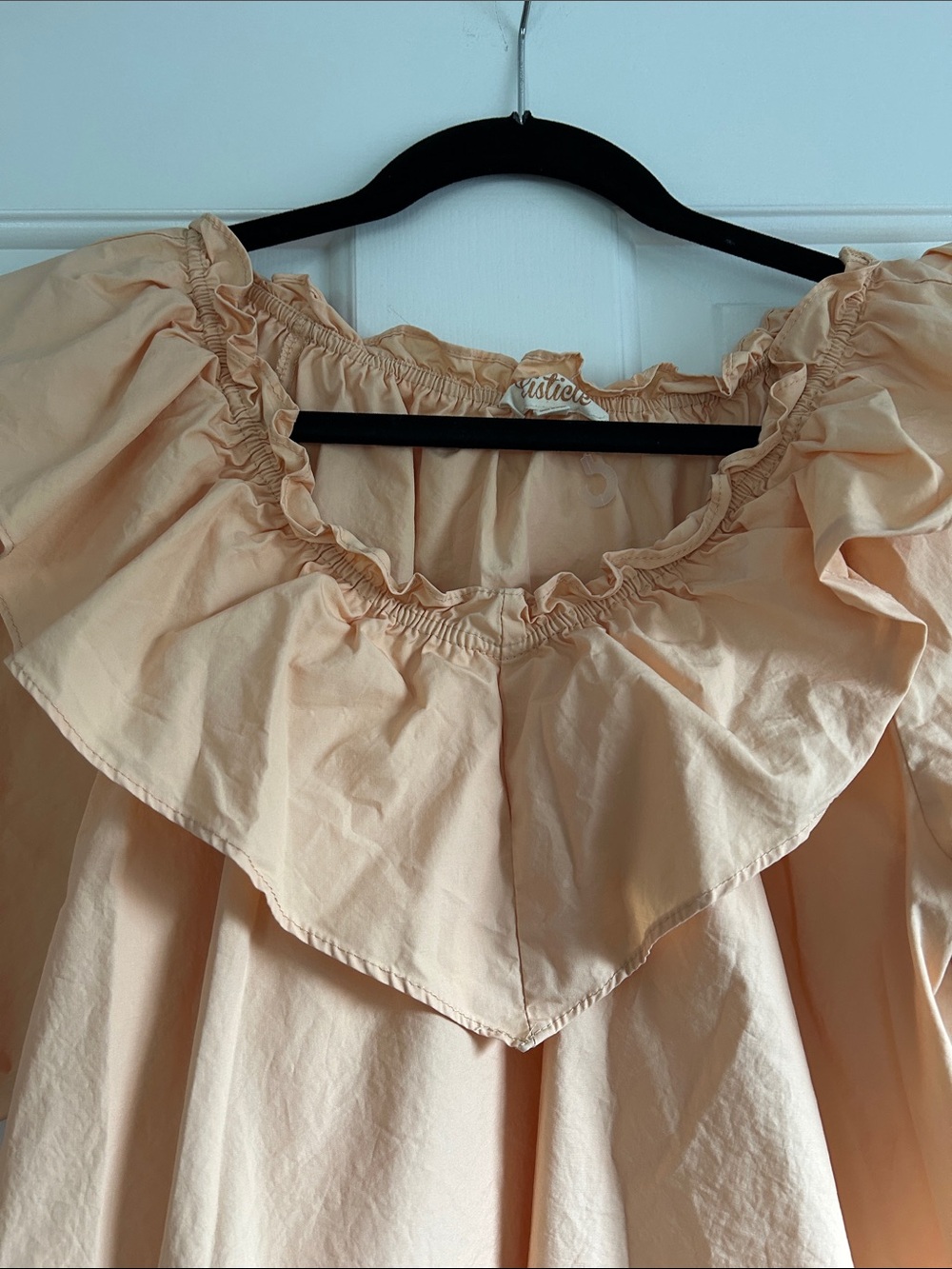 Listicle Peach Ruffle Off-Shoulder Blouse - Picture 4 of 4